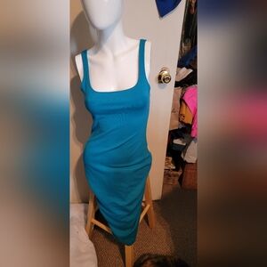 Elegant Teal Sleeveless Dress Zara